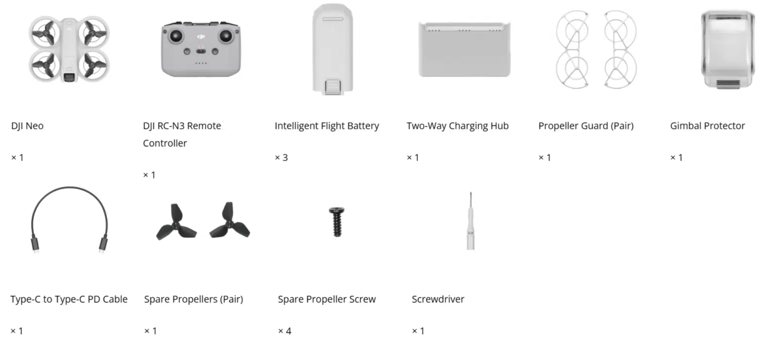 DJI Neo In The Box